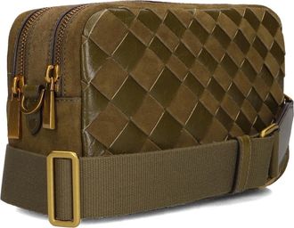 Michael Kors Bryant Camera Bag - Dames - Schoudertassen - Groen - ONE Size - Leer - Tassen