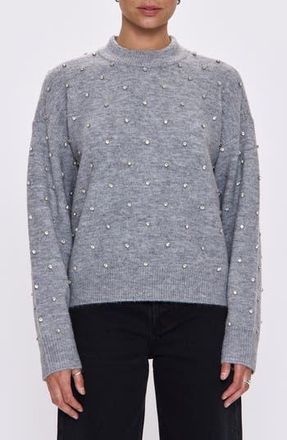 Pistola Denim Aura Rhinestone Crewneck Sweater in Charcoal Diamonte at Nordstrom Rack, Size X-Large