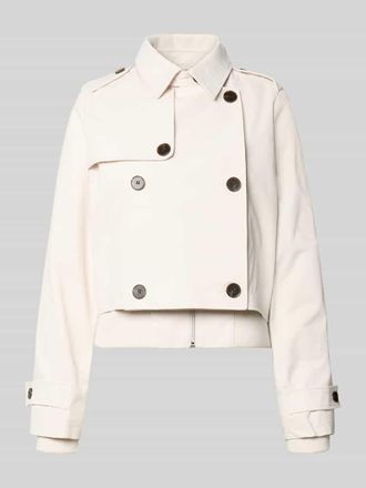 Monari Jacke mit doppelter Knopfleiste und Rei&szlig;verschluss in Ecru, Gr&ouml;&szlig;e 34