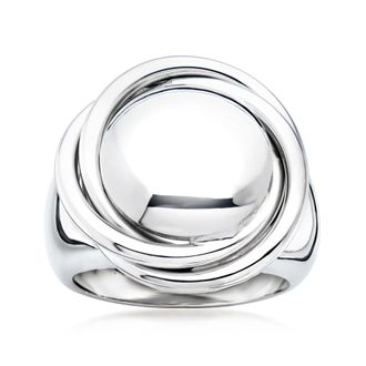 Ross-Simons Italian Sterling Silver Big Bead Knot Ring
