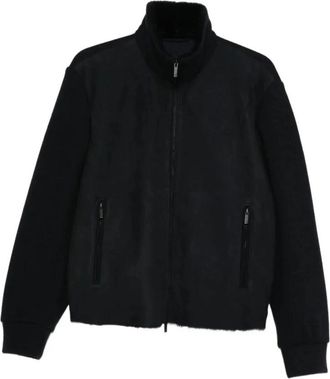 Giorgio Armani Bomberjack met hoge hals - Heren - Zomerjassen - Zwart - L - Jassen