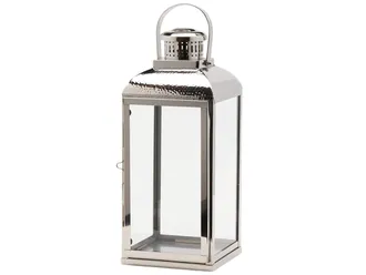 Schubiger M&ouml;bel Laterne Metall Silber H: 60 cm