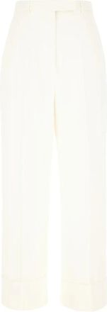 Thom Browne Broeken, Dames, Beige, S, Katoen, Stijlvolle Broeken voor Mannen