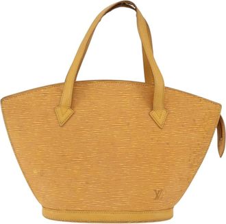 Louis Vuitton Saint Jacques Handbag Epi Leather Yellow Leather Handbag (Pre-Owned)