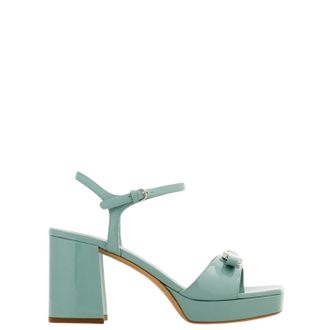 Ferragamo Ferragamo Platform Sandal With Mini Bow, Size 7 C