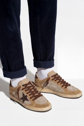 Golden Goose Ballstar Double Quarter Sports Shoes, Womens, Brown