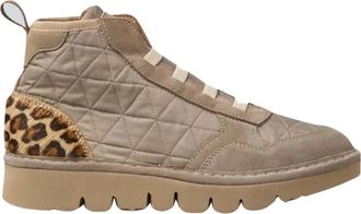 Panchic Schoenen, Dames, Beige, 37 EU, Leer, Enkellaarsjes