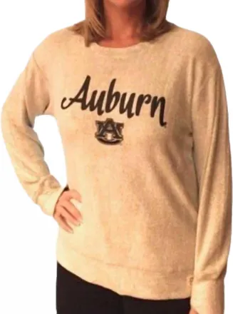 Pressbox Auburn University Kalamazoo Top In Heather Grey