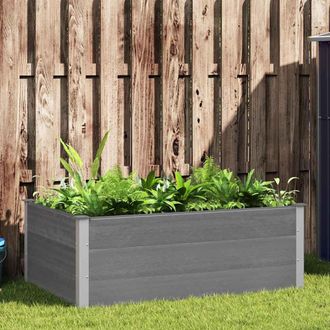 vidaXL Arriate De Wpc Gris 150x100x54 Cm Vidaxl