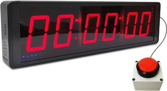 Elle Cronometro Digitale A 6 Cifre Con Pulsante Cronometro, Timer Per Intervalli Di Allenamento Fisico, Orologio Da Parete Digitale A Led, Ideale Per Pales