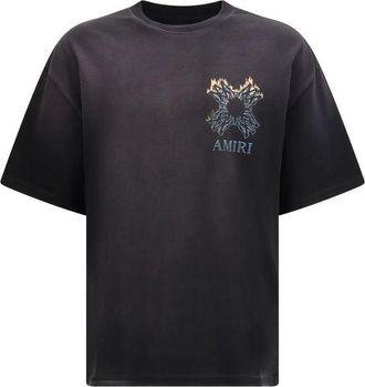 Amiri Black Cotton Mens T-Shirt