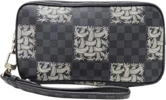 Louis Vuitton Pre-owned Damier Graphite Clutch Bag - Heren - Vintage Clutch - Grijs - ONE Size - Vintage