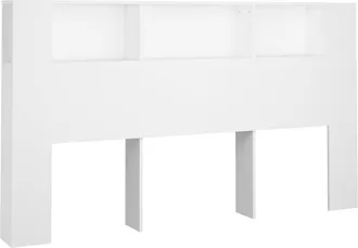 vidaXL Mueble Cabecero Blanco 180x18,5x104,5 Cm Vidaxl