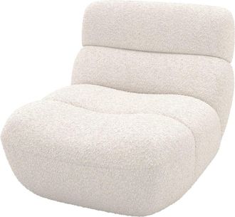 Rendez-Vous D&eacute;co Sill&oacute;n de tela boucl&eacute; blanco