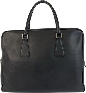 Prada Pre-owned Handbags, male, Black, Size: ONE SIZE Pre-owned Leather prada-bags