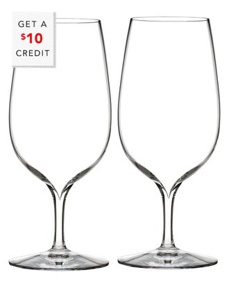 Waterford Elegance Set Of 2 Water Glasseswith $10 Credit