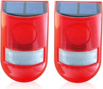 OEM Sistema De Alarma De Seguridad Con Detector De Movimiento Impermeable, 6 Led, Alarma Sonora, Luz Estrobosc&oacute;pica Intermitente Alimentada Por Energ&iacute;a So