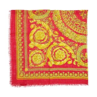 Versace Accessoires, Dames, Veelkleurig, ONE Size, Foulard Vierkante Sjaal