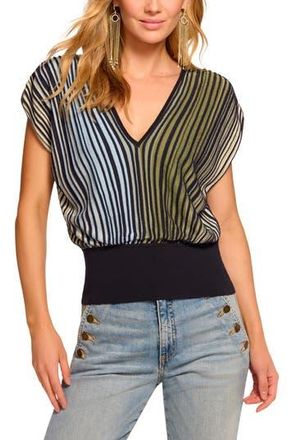 Ramy Brook Vanessa Colorblock Dolman Sleeve Top in Ombre Stripe at Nordstrom Rack, Size Medium