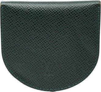 Louis Vuitton Dark Green Episea Taiga Leather Coin Purse/Coin Case (Pre-Owned)
