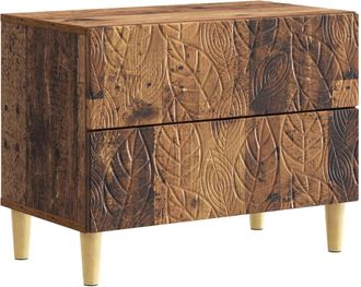vidaXL Mesita De Noche Madera Envejecida 62 X 34,5 X 48 Cm Vidaxl