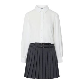 Liu Jo Abito Corto Bimateriale - - Dresses - Donna - Grigio - L