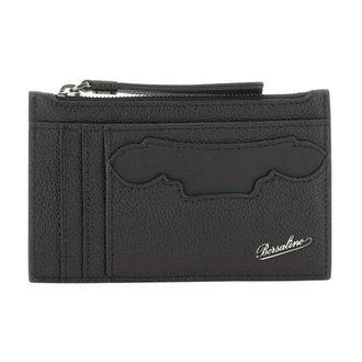 Borsalino Kaarthouder met rits - Heren - Accessoires - Zwart - Maat: ONE Size Zijde