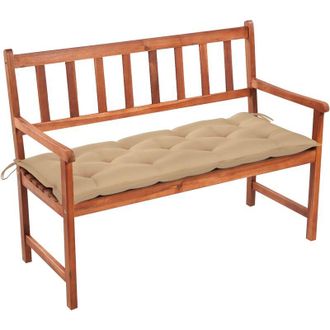vidaXL Banco De Jard&iacute;n Con Coj&iacute;n Madera Maciza De Acacia 120 Cm Vidaxl