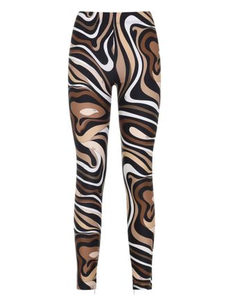 Pucci swirl-pattern trousers - women - Polyamide - S - Black