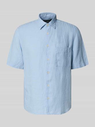 Marc O'Polo Regular Fit Freizeithemd aus reinem Leinen in Hellblau, Gr&ouml;&szlig;e XXXL