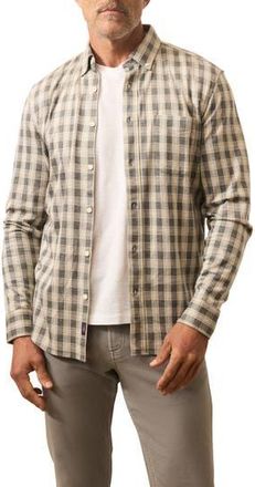 Faherty Coastline Knit Button-Down Shirt in Valley Grounds Plaid at Nordstrom Rack, Size Xx-Large