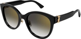 Cartier Sunglasses, female, Black, Size: 56 MM Double C Sunglasses