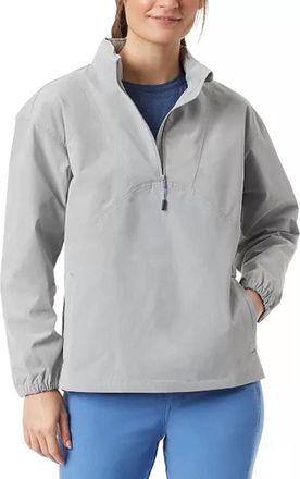 G.H. Bass & Co. Ripstop Stow-Able Half Zip Jacket In Gray