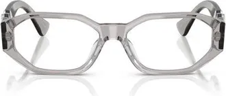 Versace 54mm Irregular Optical Glasses in Grey at Nordstrom
