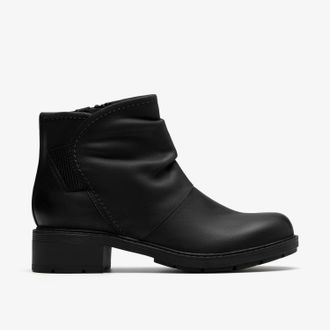 Clarks Hearth Sofia Black Leather