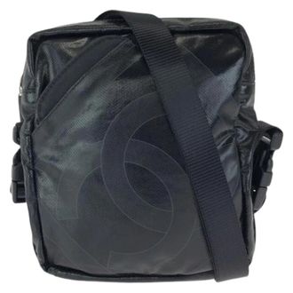 Chanel Pre-owned Cross Body Bags, female, Black, Size: ONE SIZE Pre-owned Coated Canvas Shoulder Bag