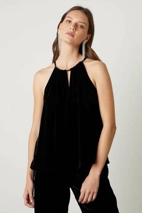 Velvet Aleah Velvet Top In Black