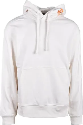 Diesel White Graphic Cotton Sweatshirt