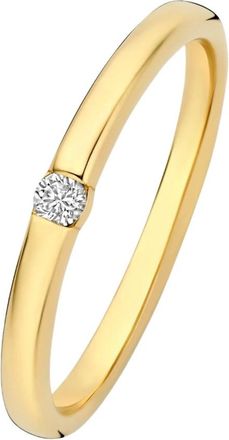 Isabel Bernard Accessoires, Dames, Geel, 48 MM, De la Paix Mia Ring met Diamant