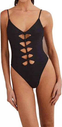Vix Solid Megan One Piece Swimsuit In Black