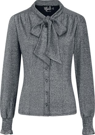 Hell Bunny Haze Blouse Silver