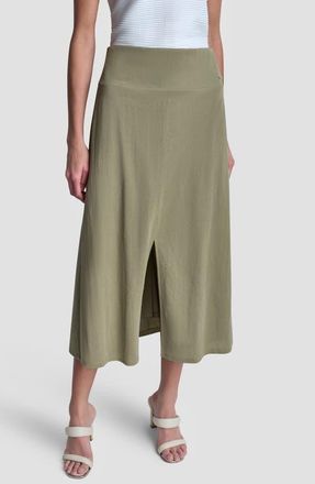 DKNY Arid A-Line Knit Midi Skirt in Fatigue at Nordstrom, Size X-Large