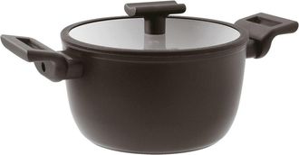Sambonet High pot with 2 handles - Round - Ø 20.0 cm - h 11.5 cm - 3.100 l - Titan Pro Double Induction