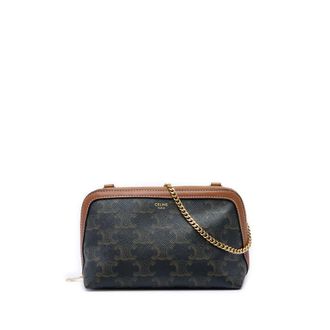 Celine Pre-owned Celine Triomphe Coated Canvas Clutch On Chain Ladies AIPXHUPMVQMMA4MK