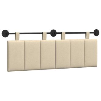vidaXL Cabecero Colgante Crema Tela Vidaxl