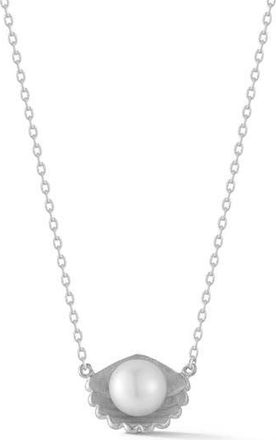 Glaze Jewelry Cultured Pearl Shell Pendant Necklace in Silver at Nordstrom Rack