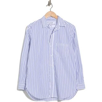 Frank & Eileen Relaxed Fit Cotton Button-Up Shirt in White W/Blue Stripe at Nordstrom Rack, Size Xx-Small