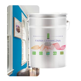 OEM Pintura Cer&aacute;mica Para Paredes, Lavable, Azul, 10 L, Resistente A Las Manchas