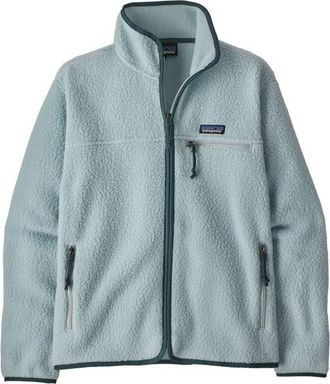Patagonia Retro Pile Jacket Fleecejacke f&uuml;r Damen | grau/t&uuml;rkis