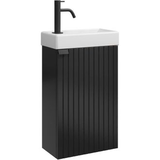 Badplaats Mueble de baño Bosco 40 x 22 cm - Negro mate - Mueble de lavabo